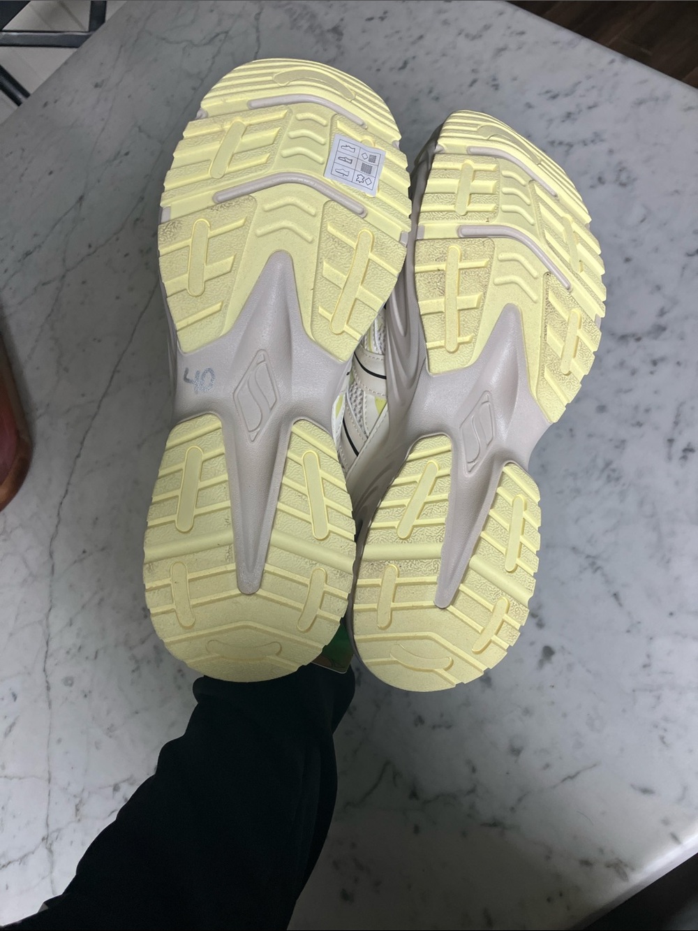 Skechers Cream and Pale Yellow Chunky Athletic Sneakers - Picture 8 of 8